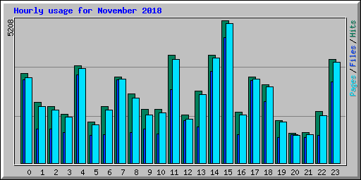 Hourly usage for November 2018