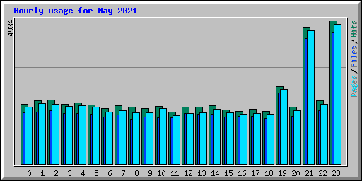 Hourly usage for May 2021