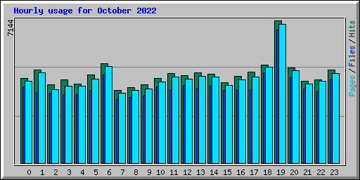 Hourly usage for October 2022