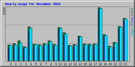 Hourly usage for December 2022