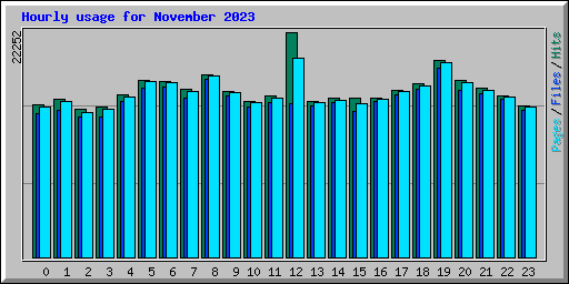 Hourly usage for November 2023