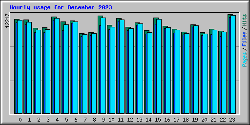 Hourly usage for December 2023