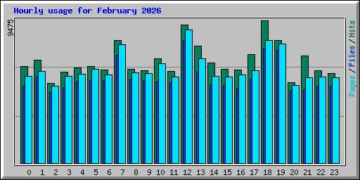 Hourly usage for February 2026